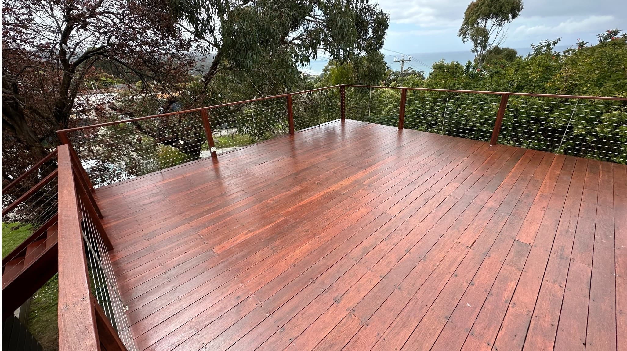 The same surface freshly recoated and protected