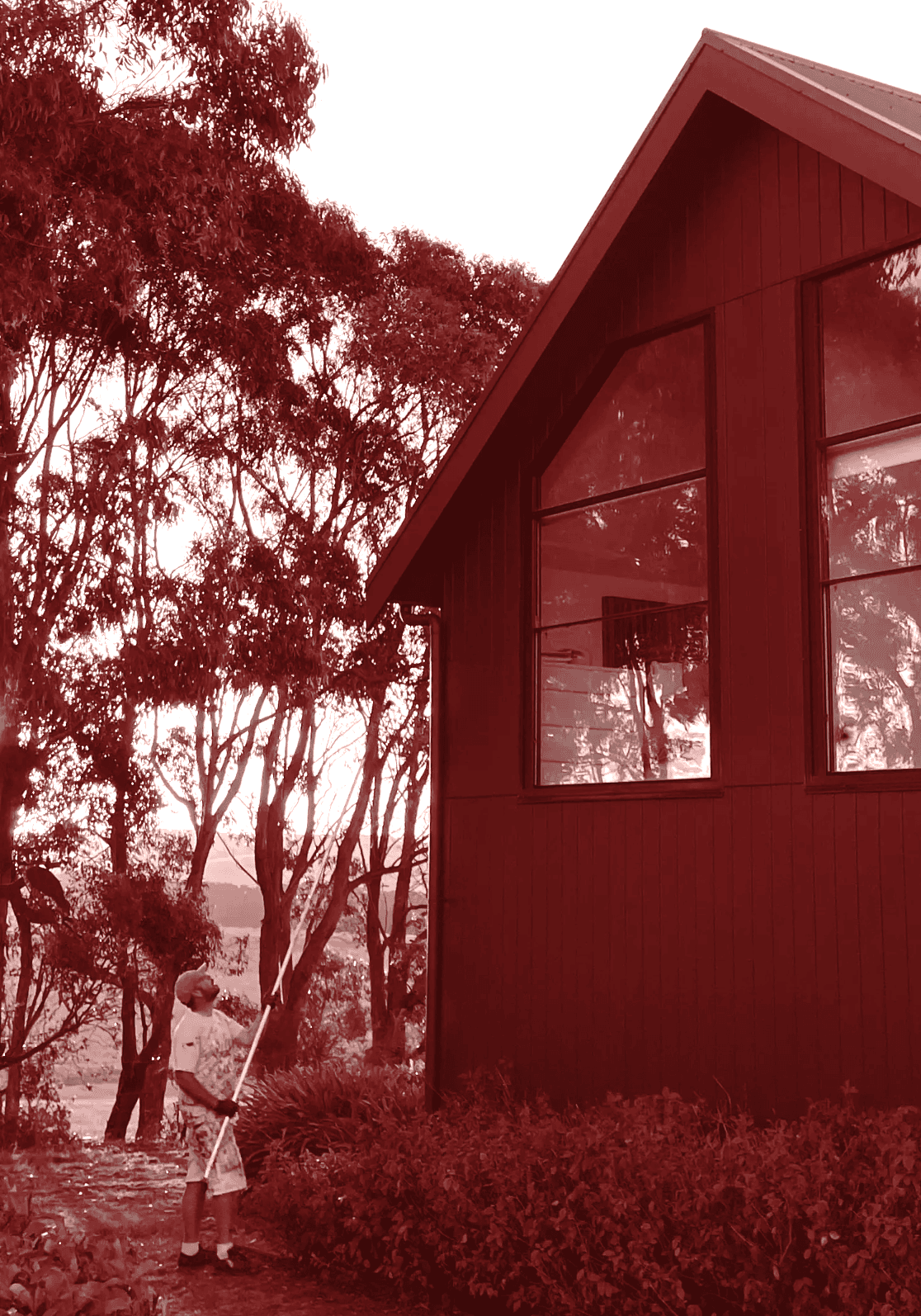 A freshly painted contemporary home